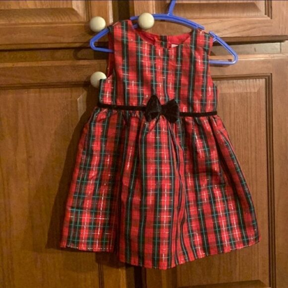 NWOT George Infant Toddler Plaid Christmas Dress Sz 18M - Picture 2 of 6